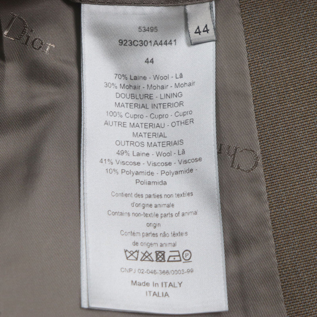 Dior HOMME Double chester coat 923C301A4441 Outer: 70% wool, Outer: 30% mohair, Lining: 100% cupra, Part: 49% wool, Part: 41% rayon Brown mens 44 Used Authentic