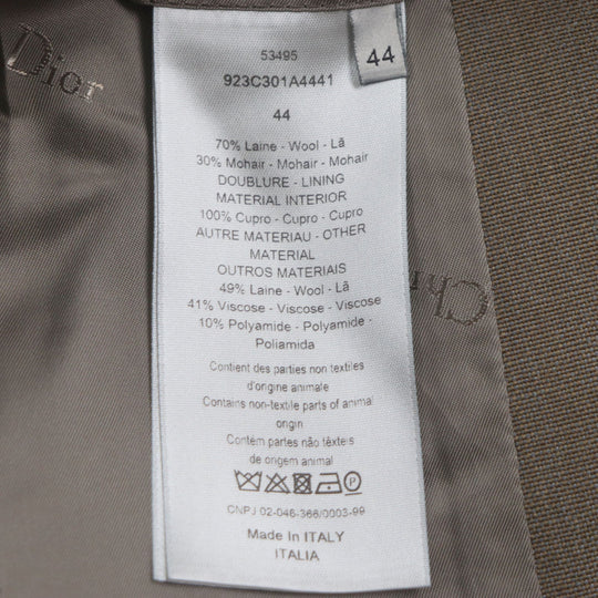 Dior HOMME Double chester coat 923C301A4441 Outer: 70% wool, Outer: 30% mohair, Lining: 100% cupra, Part: 49% wool, Part: 41% rayon Brown mens 44 Used Authentic
