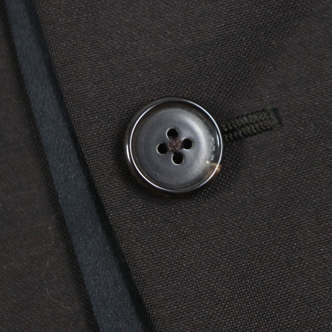 HERMES tailored jacket Outer: 73% wool, Outer: 27% mohair, Part: 100% silk, Lining: 100% cupra, Lining: 100% silk Dark brown mens 52 Used Authentic