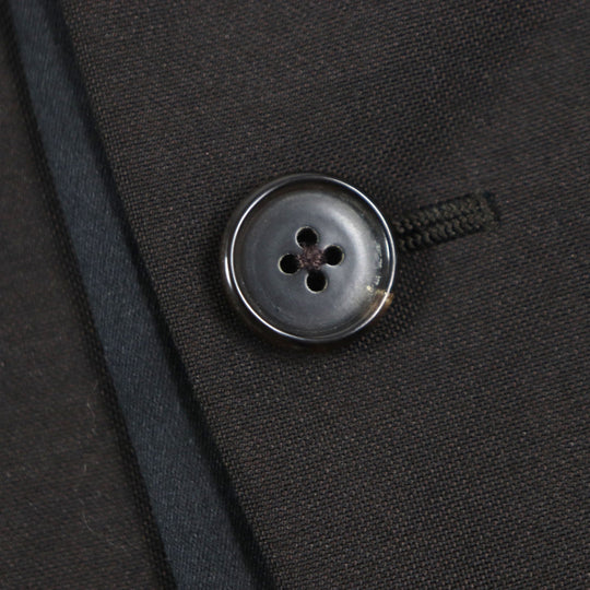 HERMES tailored jacket Outer: 73% wool, Outer: 27% mohair, Part: 100% silk, Lining: 100% cupra, Lining: 100% silk Dark brown mens 52 Used Authentic