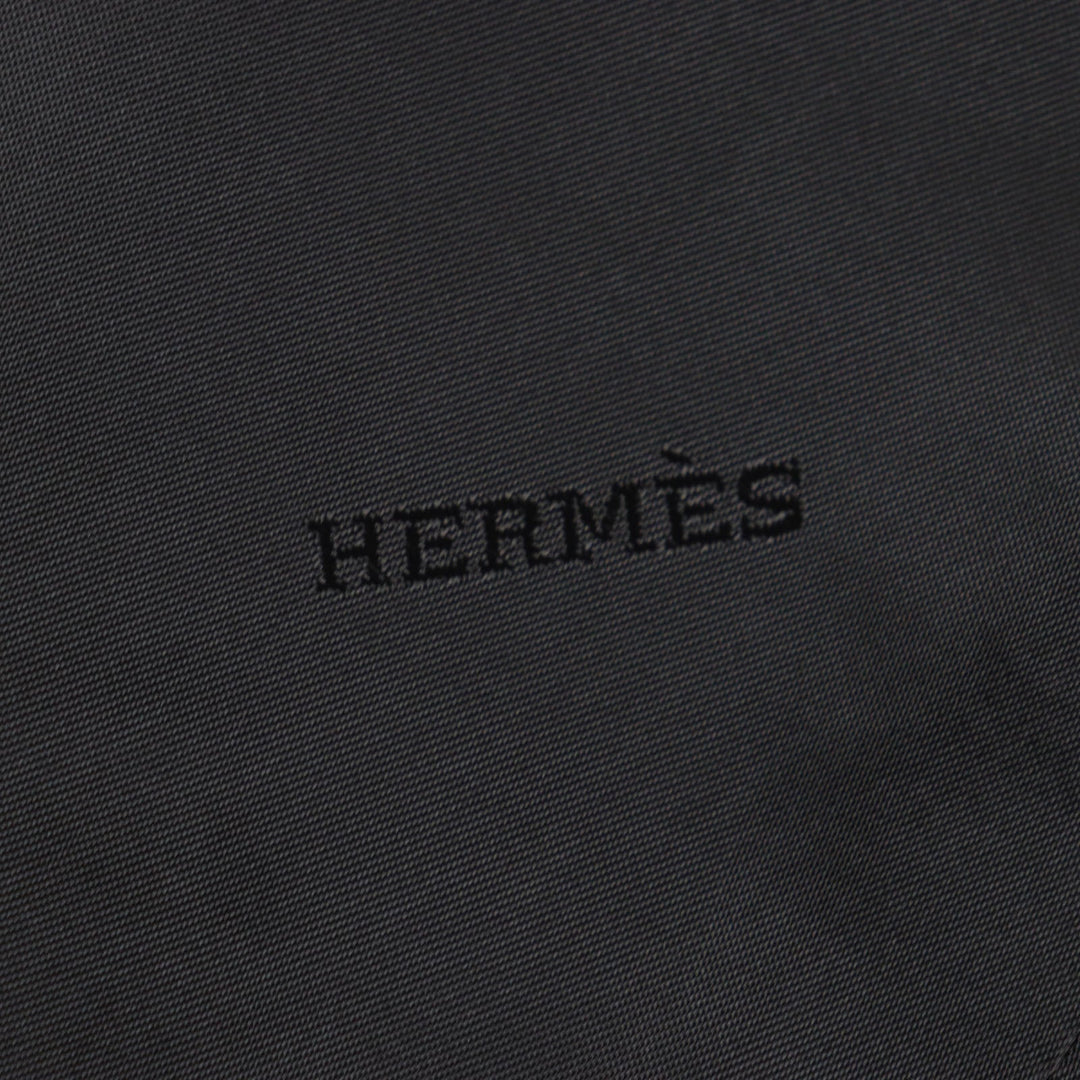 HERMES tailored jacket Outer: 73% wool, Outer: 27% mohair, Part: 100% silk, Lining: 100% cupra, Lining: 100% silk Dark brown mens 52 Used Authentic
