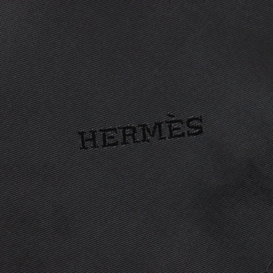 HERMES tailored jacket Outer: 73% wool, Outer: 27% mohair, Part: 100% silk, Lining: 100% cupra, Lining: 100% silk Dark brown mens 52 Used Authentic