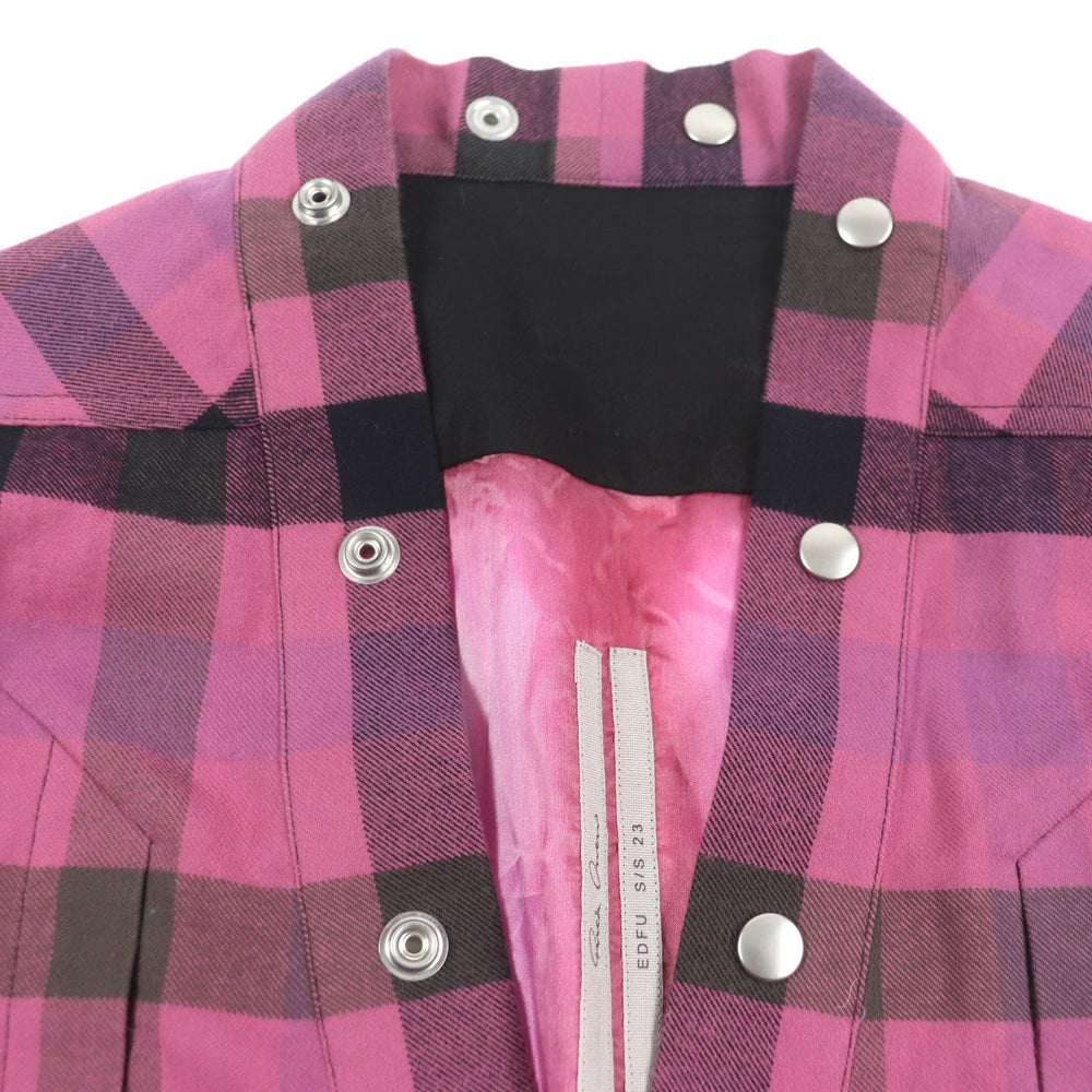 Rick Owens Long sleeve shirt RP01C5242 Outer material: 100% cotton, Outer material: 100% cupra pink FOGPOCKET LARRY SHIRT mens 40 Used Authentic