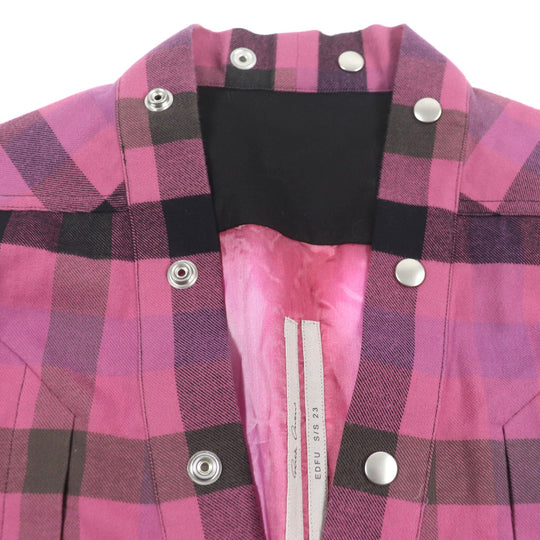 Rick Owens Long sleeve shirt RP01C5242 Outer material: 100% cotton, Outer material: 100% cupra pink FOGPOCKET LARRY SHIRT mens 40 Used Authentic