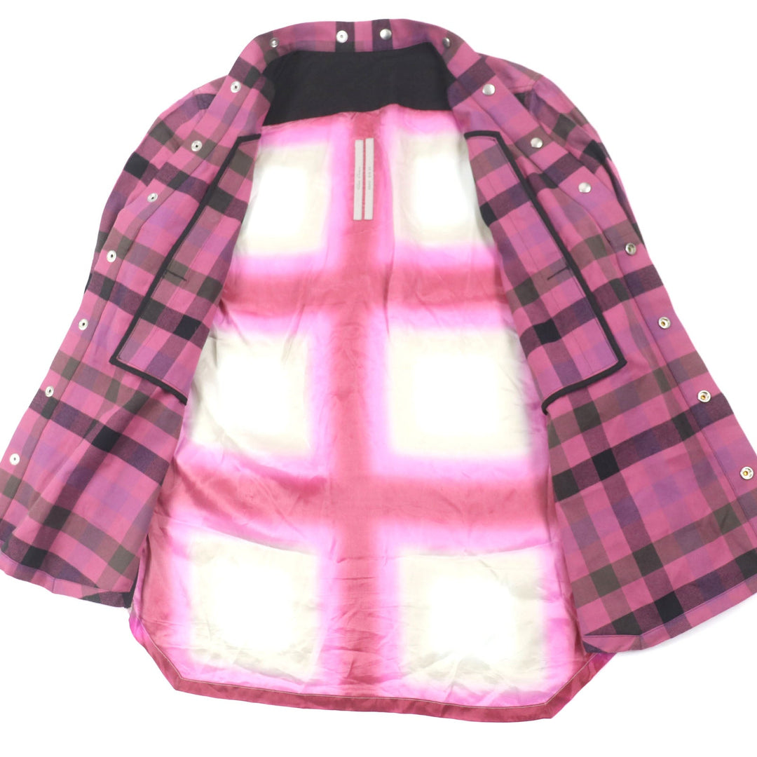 Rick Owens Long sleeve shirt RP01C5242 Outer material: 100% cotton, Outer material: 100% cupra pink FOGPOCKET LARRY SHIRT mens 40 Used Authentic