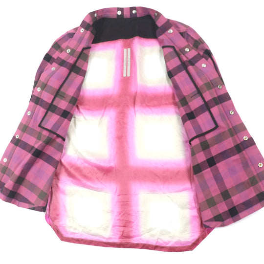 Rick Owens Long sleeve shirt RP01C5242 Outer material: 100% cotton, Outer material: 100% cupra pink FOGPOCKET LARRY SHIRT mens 40 Used Authentic