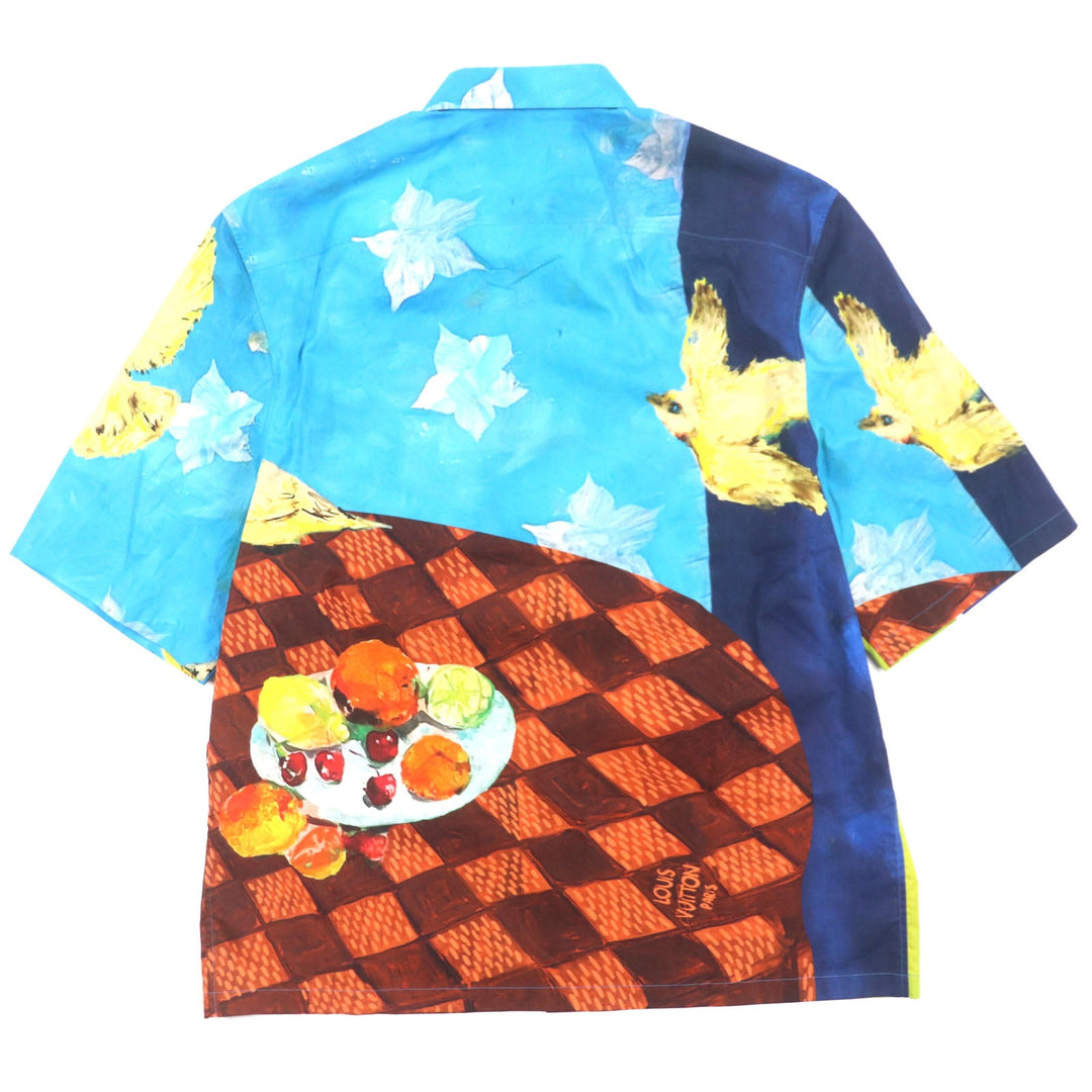 LOUIS VUITTON Short sleeve shirt Outer material: 100% cotton Multi Damier mens L Used Authentic