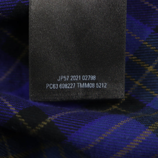 BALENCIAGA Long-sleeved T-shirt 698227 Outer: 100% cotton, Outer: 100% cotton, Part: 97% cotton, Part: 3% polyurethane, Part: 100% polyester Black blue B AUTHENTIC PATCHED mens L Used Authentic
