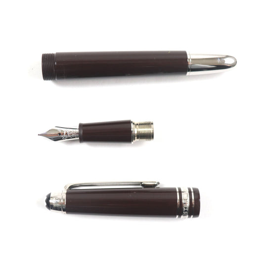 MONTBLANC fountain pen Main: Resin Nib: 14K Dark Brown Silver Meisterstck Le Petit Prince Planet The Little Prince #145 Classic mens Used Authentic