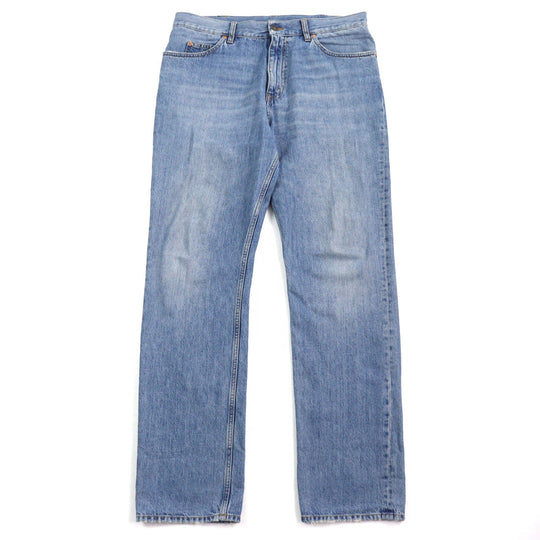 GUCCI Denim pants 675701 Main: 100% cotton, part: cowhide Light blue mens 36 Used Authentic
