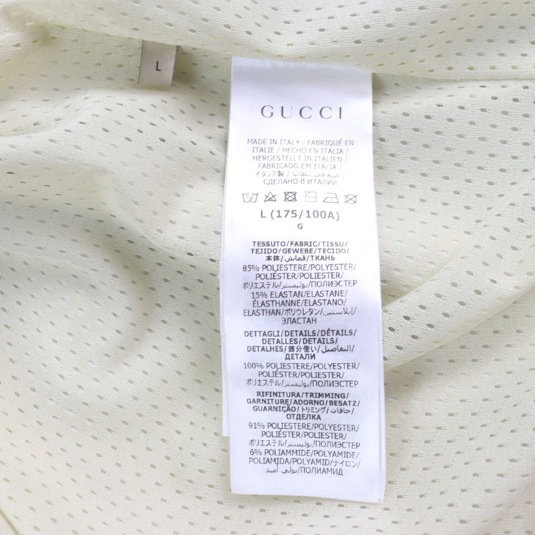 GUCCI Track jacket 713974 Main: 85% polyester, Main: 15% polyurethane, Part: 100% polyester, Part: 91% polyester, Part: 6% nylon Brown type mens L Used Authentic