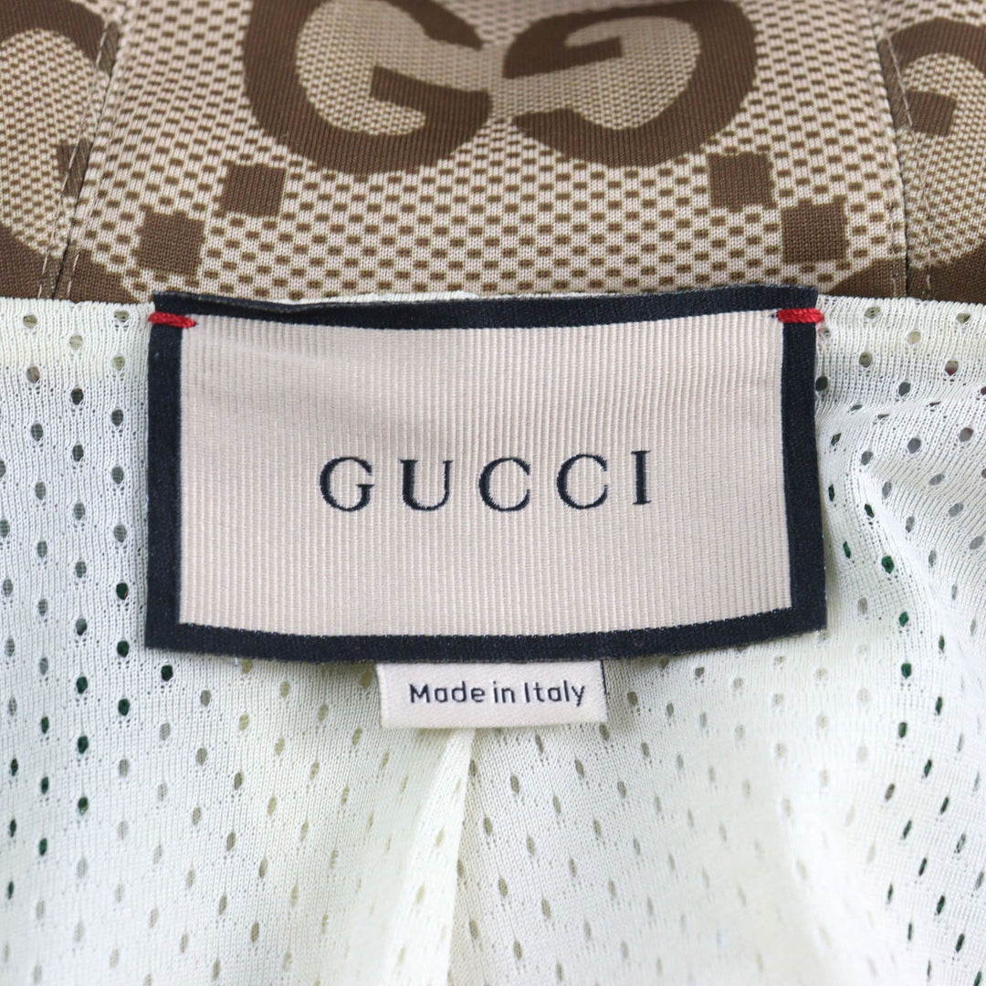 GUCCI Track jacket 713974 Main: 85% polyester, Main: 15% polyurethane, Part: 100% polyester, Part: 91% polyester, Part: 6% nylon Brown type mens L Used Authentic