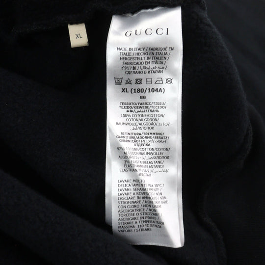 GUCCI Hoodie 770839 Main: 100% cotton, part: 97% cotton, part: 3% polyurethane Black type mens XL Used Authentic