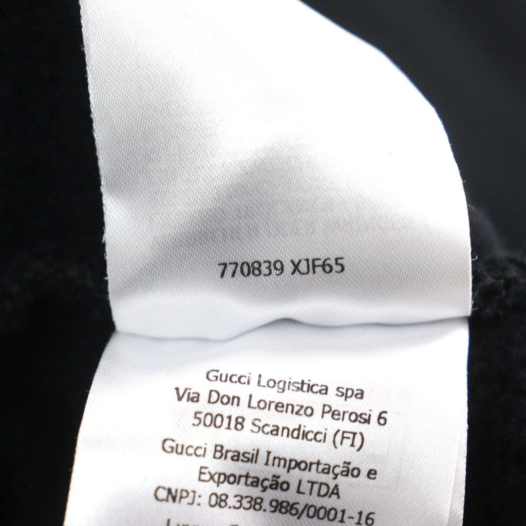GUCCI Hoodie 770839 Main: 100% cotton, part: 97% cotton, part: 3% polyurethane Black type mens XL Used Authentic