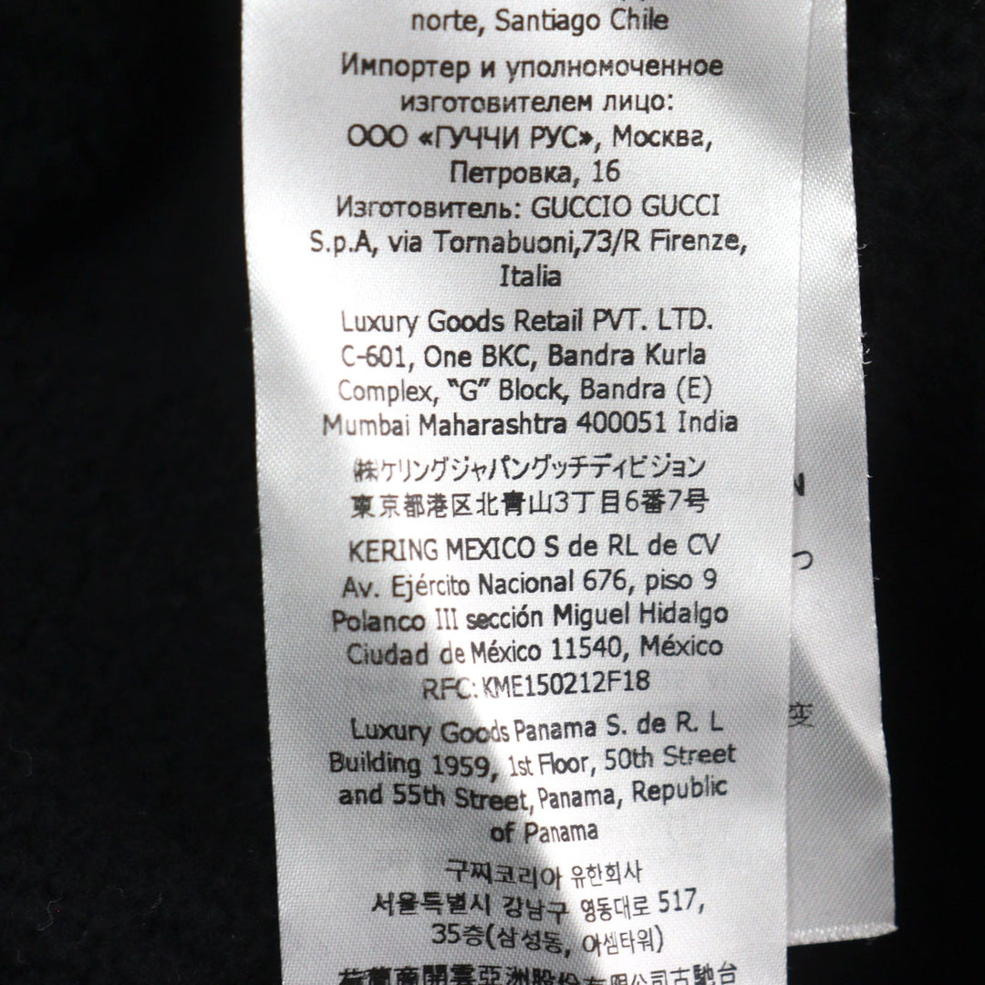 GUCCI Hoodie 770839 Main: 100% cotton, part: 97% cotton, part: 3% polyurethane Black type mens XL Used Authentic