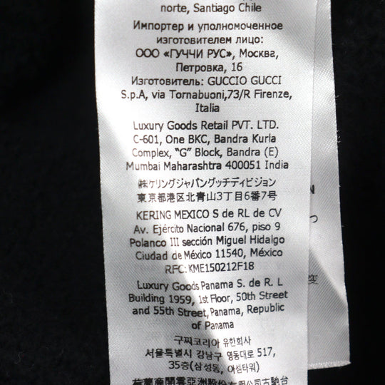 GUCCI Hoodie 770839 Main: 100% cotton, part: 97% cotton, part: 3% polyurethane Black type mens XL Used Authentic