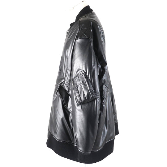 JUNYA WATANABE Bomber jacket JL-J036 Outer: Synthetic leather, Lining: 100% nylon, Filling: 100% polyester, Part: 100% wool black Women M Used Authentic