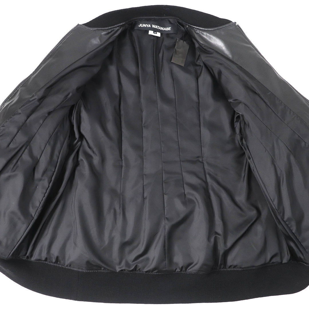 JUNYA WATANABE Bomber jacket JL-J036 Outer: Synthetic leather, Lining: 100% nylon, Filling: 100% polyester, Part: 100% wool black Women M Used Authentic
