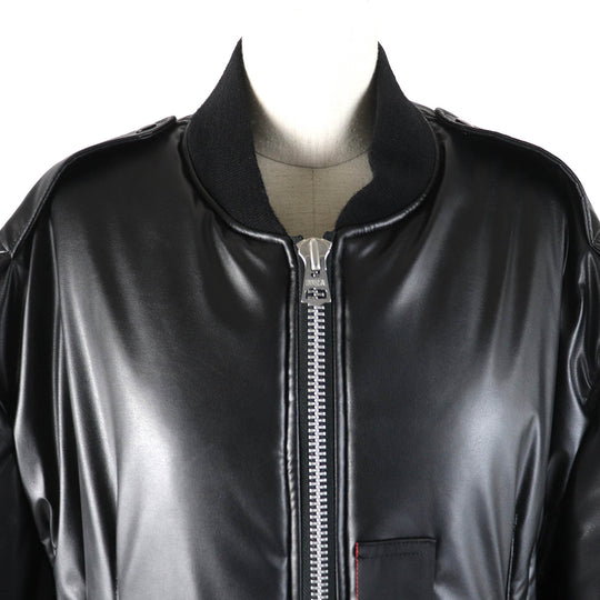 JUNYA WATANABE Bomber jacket JL-J036 Outer: Synthetic leather, Lining: 100% nylon, Filling: 100% polyester, Part: 100% wool black Women M Used Authentic