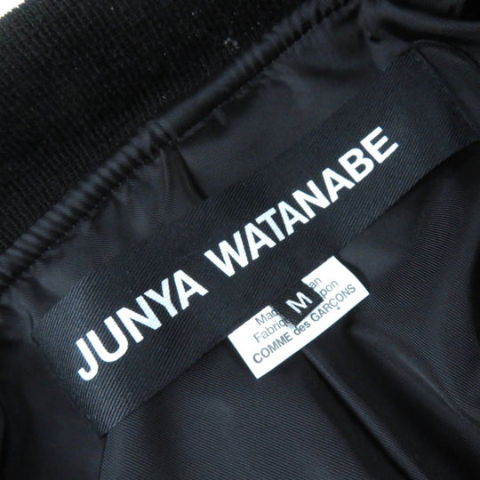 JUNYA WATANABE Bomber jacket JL-J036 Outer: Synthetic leather, Lining: 100% nylon, Filling: 100% polyester, Part: 100% wool black Women M Used Authentic