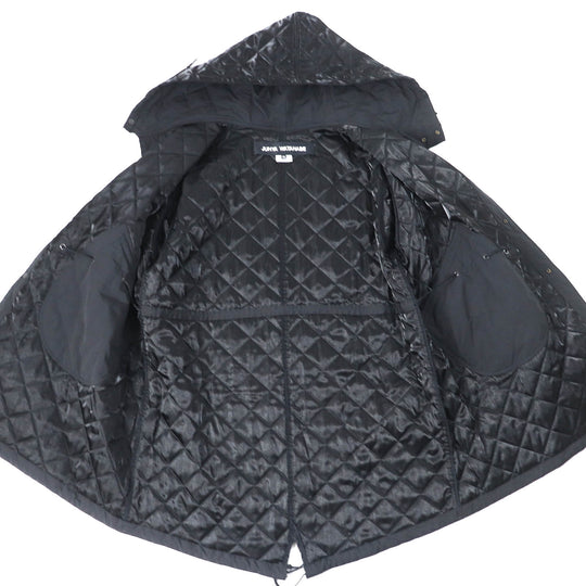 JUNYA WATANABE coat JL-C015 Outer: 100% nylon, Lining: 100% nylon, Filling: 100% polyester, Part: 80% polyester, Part: 20% nylon black Women XS Used Authentic