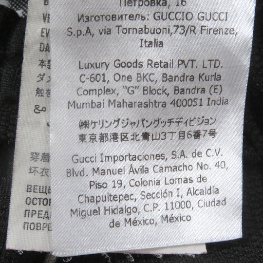 GUCCI Pants 663569 Main: 100% polyester, some parts: 55% polyester, some parts: 45% cotton black GG jersey jacquard jogging pants mens M Used Authentic