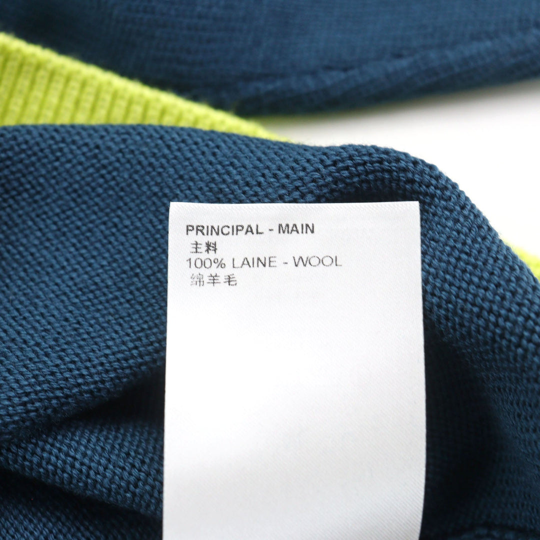 LOUIS VUITTON knit HNN02W Main: 100% wool Blue yellow mens XL Used Authentic