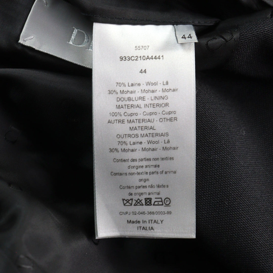 Dior HOMME tailored jacket 933C210A4441 Outer: 70% wool, Outer: 30% mohair, Lining: 100% cupra, Part: 70% wool, Part: 30% mohair Black beige mens 44 Used Authentic
