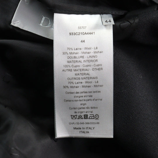 Dior HOMME tailored jacket 933C210A4441 Outer: 70% wool, Outer: 30% mohair, Lining: 100% cupra, Part: 70% wool, Part: 30% mohair Black beige mens 44 Used Authentic