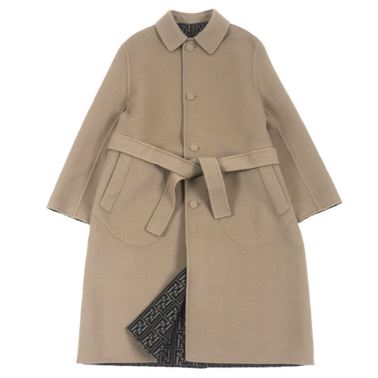 FENDI trench coat FF0667 AL57 Main: 99% wool, Main: 1% silk Brown black mens 52 Used Authentic