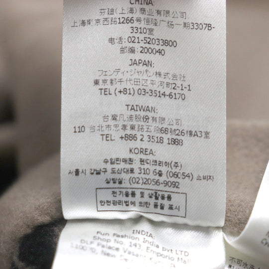 FENDI trench coat FF0667 AL57 Main: 99% wool, Main: 1% silk Brown black mens 52 Used Authentic