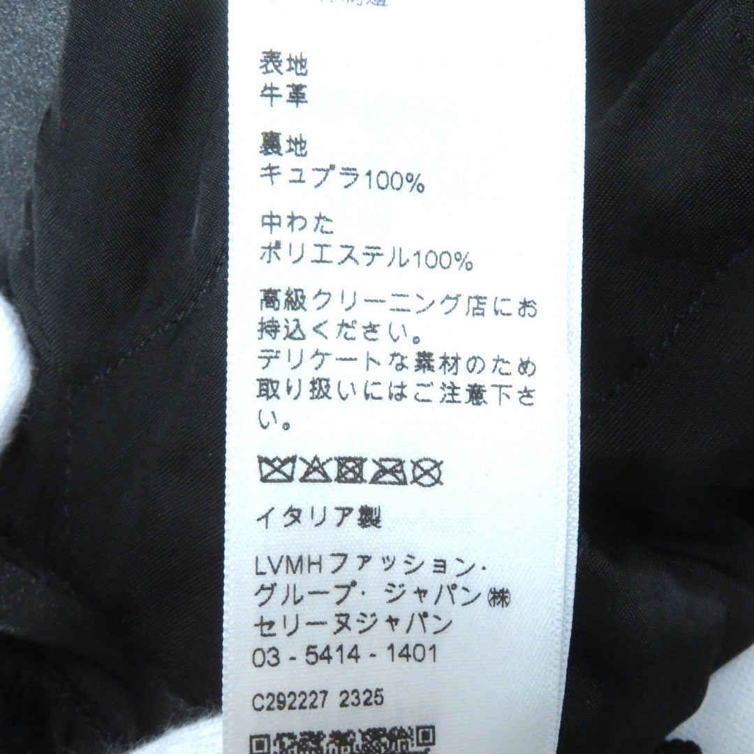 CELINE Jacket 2EG91599E Outer: Cowhide, Lining: 100% Cupra, Filling: 100% Polyester black LOOSE BIKER JACKET Women 34 Used Authentic