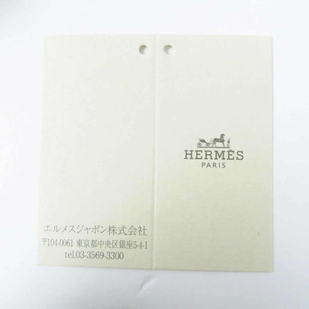 HERMES hair accessory Main: Sheepskin, Part: Silk brown pink white Claudia Women Used Authentic