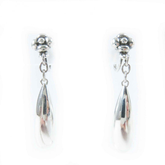 Georg Jensen Earring Main: SV925 Silver 18 Flower Drop Earring Women Used Authentic