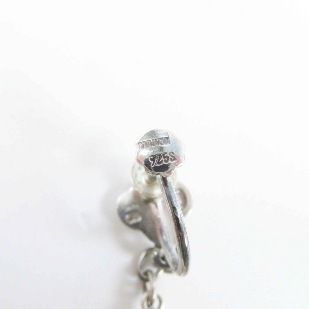 Georg Jensen Earring Main: SV925 Silver 18 Flower Drop Earring Women Used Authentic
