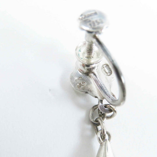 Georg Jensen Earring Main: SV925 Silver 18 Flower Drop Earring Women Used Authentic