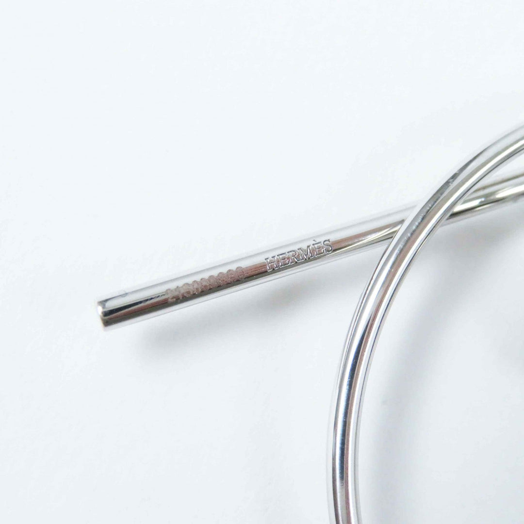 HERMES Pierce AG925 Silver loop earrings MM