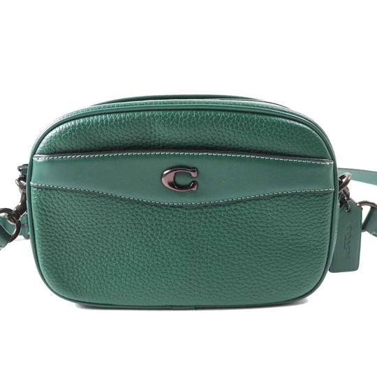 COACH Shoulder Bag CC386 Main: Leather green Camera bag Women Used Authentic