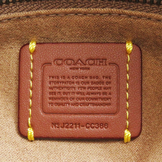 COACH Shoulder Bag CC386 Main: Leather green Camera bag Women Used Authentic