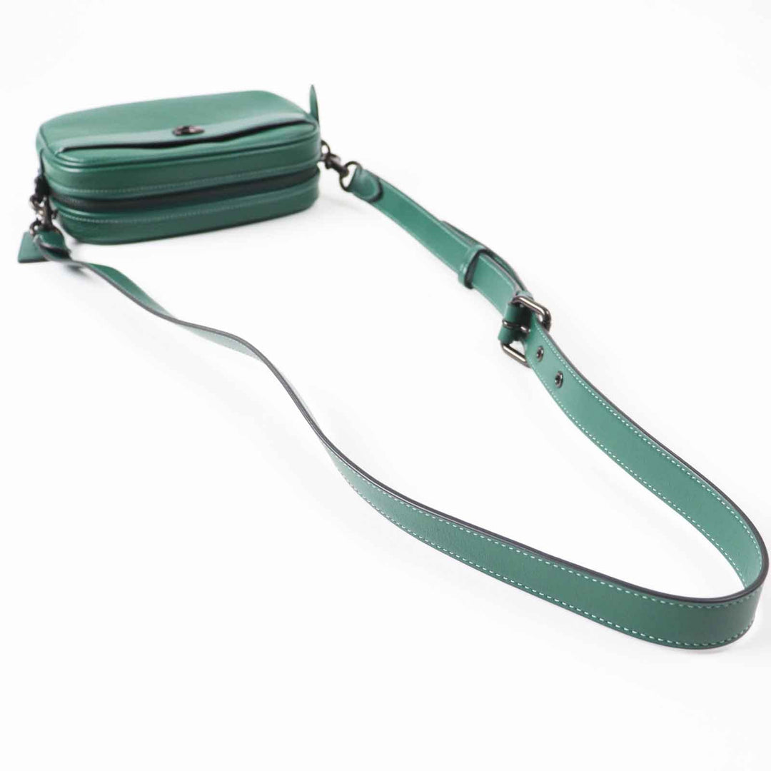 COACH Shoulder Bag CC386 Main: Leather green Camera bag Women Used Authentic