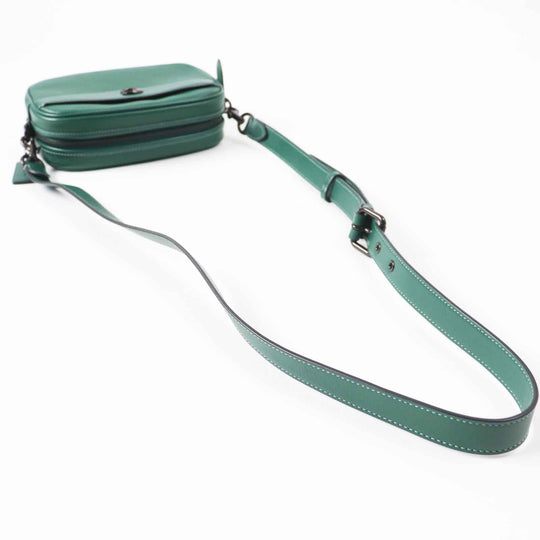 COACH Shoulder Bag CC386 Main: Leather green Camera bag Women Used Authentic