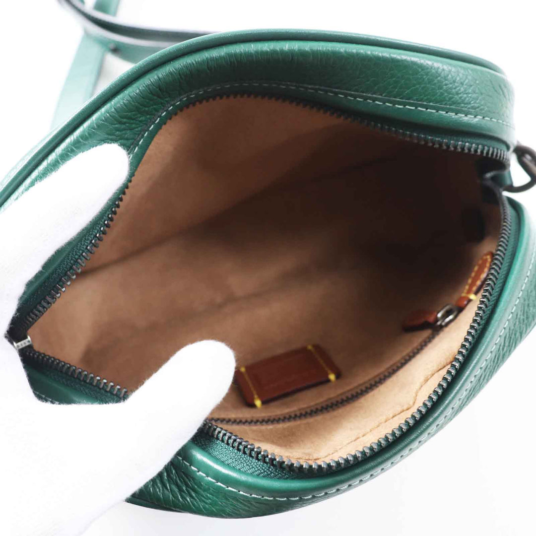 COACH Shoulder Bag CC386 Main: Leather green Camera bag Women Used Authentic