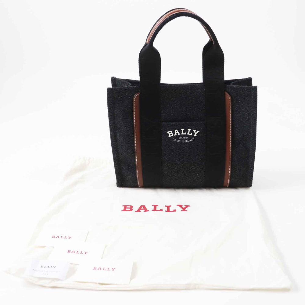 BALLY Tote Bag Part: Leather, Main: Canvas Black yellow gold DRYVALIA Women Used Authentic