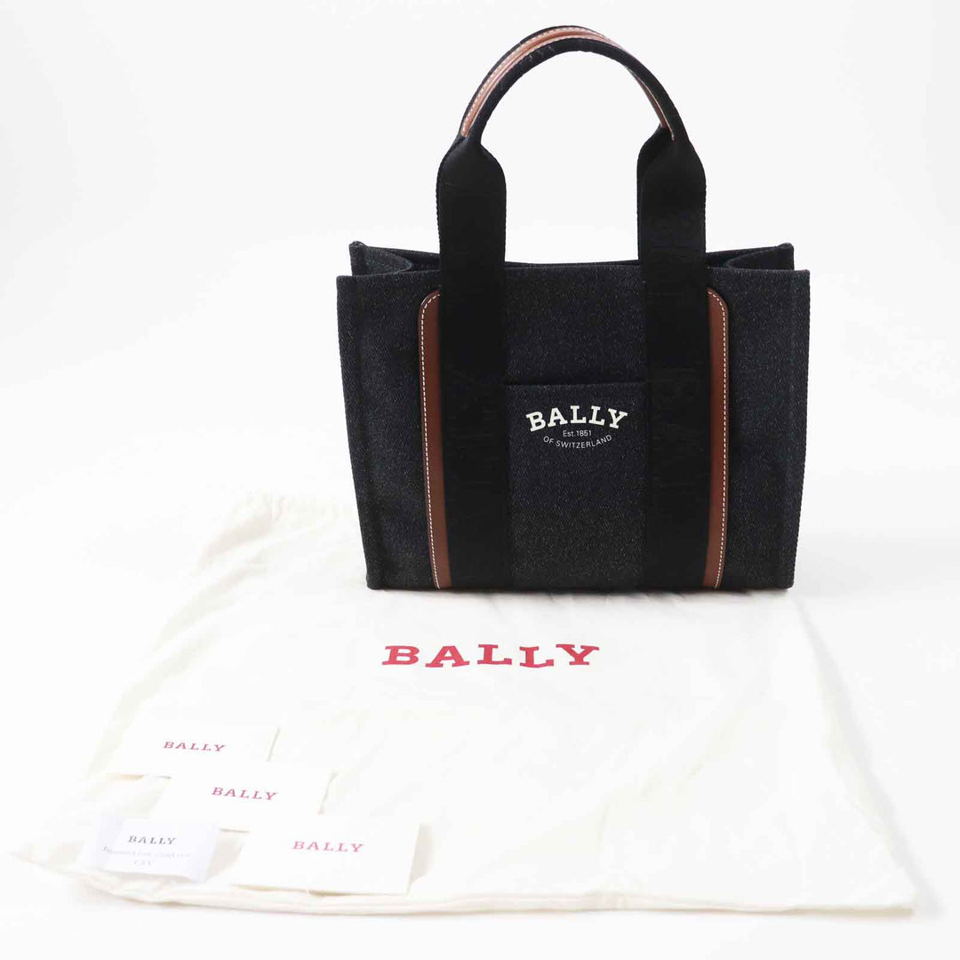 BALLY Tote Bag Part: Leather, Main: Canvas Black yellow gold DRYVALIA Women Used Authentic