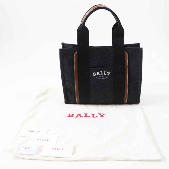 BALLY Tote Bag Part: Leather, Main: Canvas Black yellow gold DRYVALIA Women Used Authentic