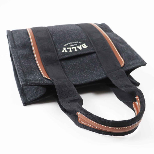BALLY Tote Bag Part: Leather, Main: Canvas Black yellow gold DRYVALIA Women Used Authentic
