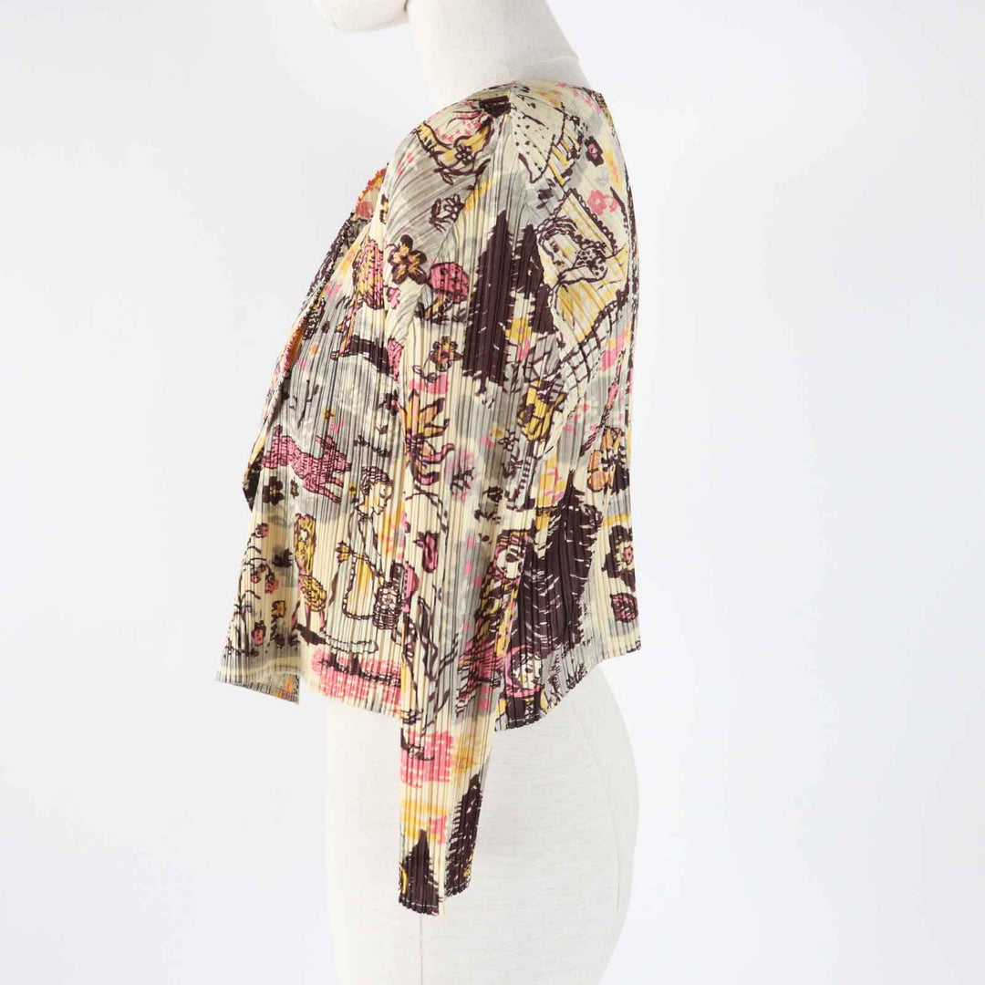 PLEATS PLEASE cardigan PP93-JO938 Main: 100% polyester Multi Women 3 Used Authentic