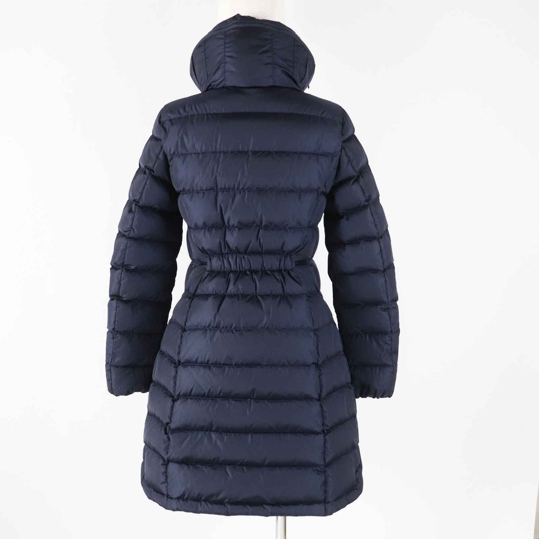 MONCLER down coat Outer: 100% nylon, Lining: 100% nylon, Sleeve lining: 100% nylon, Part: 100% nylon, Filling: 90% down Navy FLAMMETTE Women Zero size Used Authentic