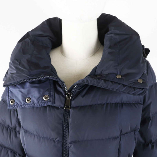 MONCLER down coat Outer: 100% nylon, Lining: 100% nylon, Sleeve lining: 100% nylon, Part: 100% nylon, Filling: 90% down Navy FLAMMETTE Women Zero size Used Authentic