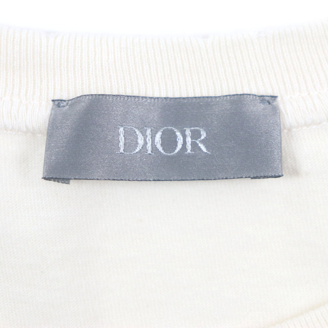 Dior HOMME Short sleeve T-shirt 483J635A0817 Main: 100% cotton, Main: 100% nylon cream Bobby mens M Used Authentic